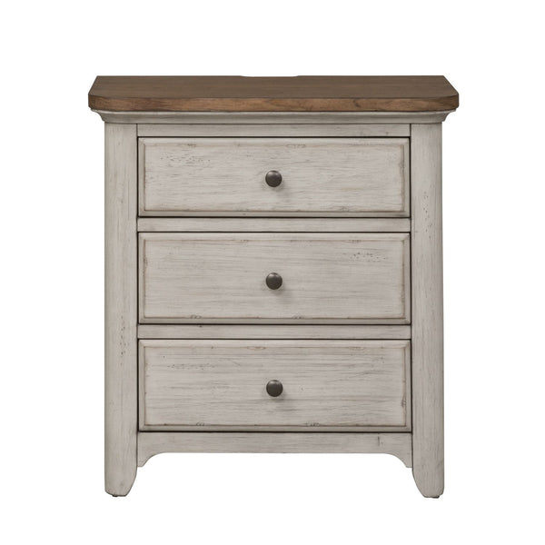 Farmhouse Reimagined Queen Poster Bed, Dresser & Mirror, Night Stand - 652-BR-QPSDMN
