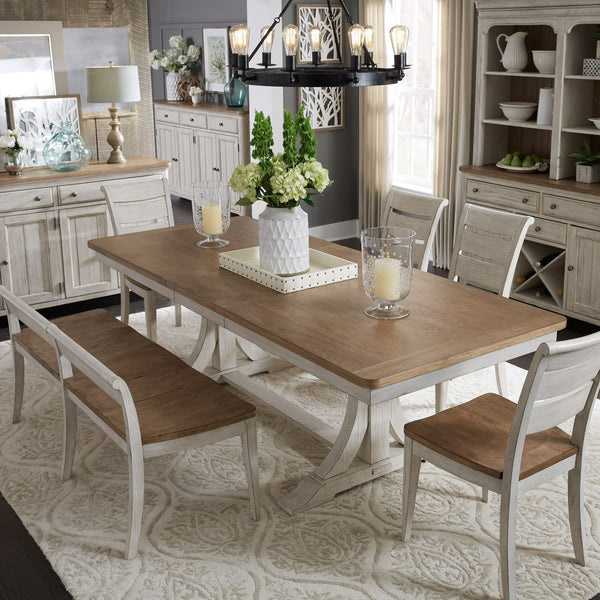 Farmhouse Reimagined 6 Piece Trestle Set - 652-DR-6TRES