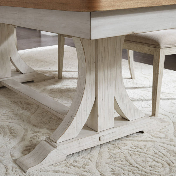 Farmhouse Reimagined 7 Piece Trestle Table Set - 652-DR-7TRS