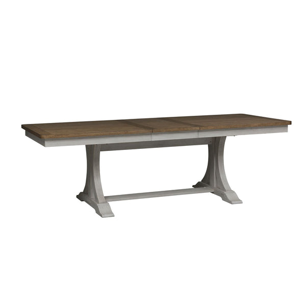 Farmhouse Reimagined Opt 6 Piece Trestle Table Set - 652-DR-O6TRS