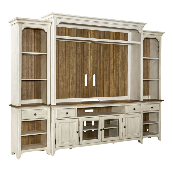 Farmhouse Reimagined Entertainment Center with Piers - 652-ENT-ECP