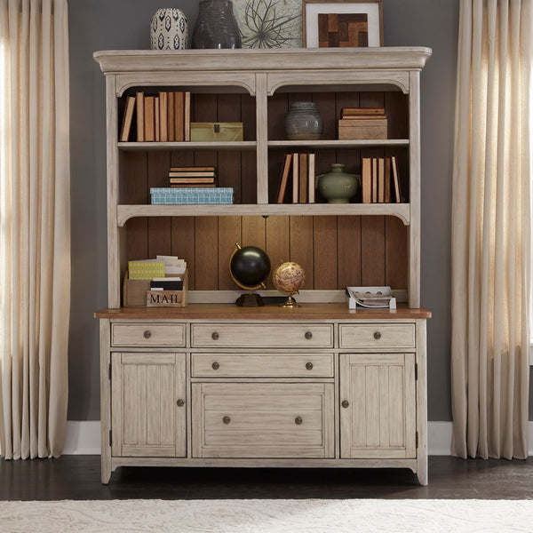 Farmhouse Reimagined 3 Piece Desk & Hutch Set - 652-HO-3DH