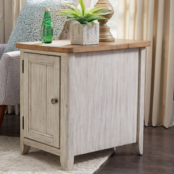 Farmhouse Reimagined Door Chair Side Table w/ Charging Station - 652-OT1022