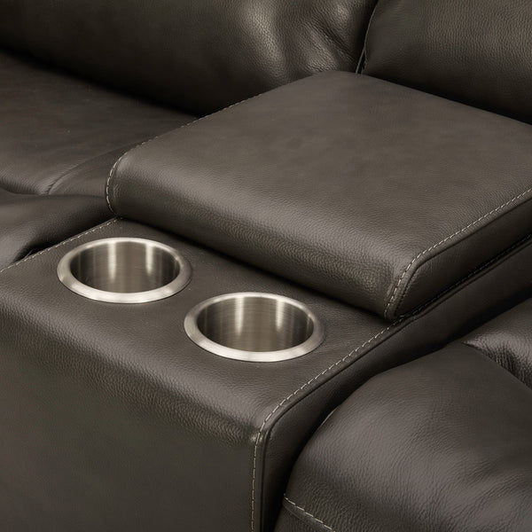 Bentley Loveseat w/Console P2 & ZG - Graphite