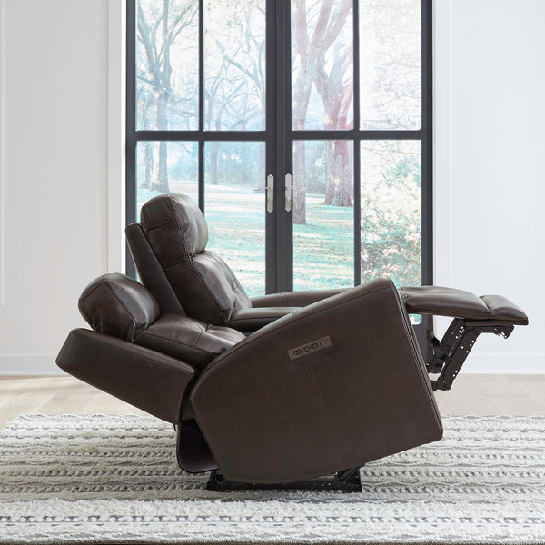 Carrington Loveseat w/Console P3 & ZG - Dark Brown
