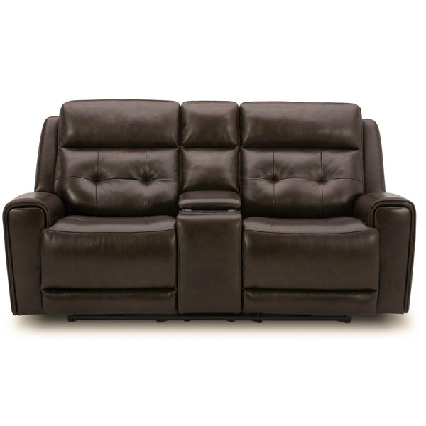 Carrington Loveseat w/Console P3 & ZG - Dark Brown