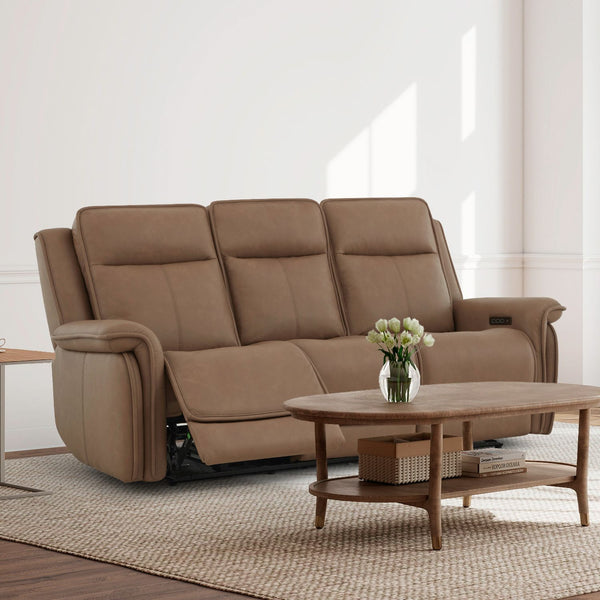Cora Leather Reclining Sofa P3 & ZG
