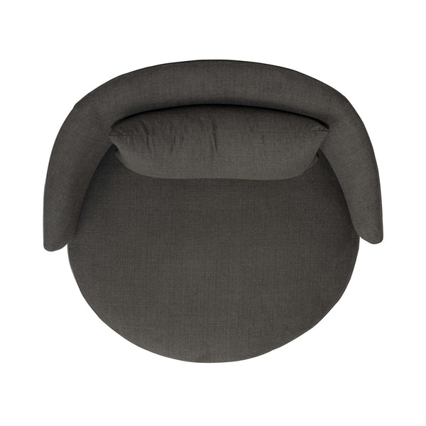 Haley Uph Swivel Cuddler Chair - Charcoal - 708-ACH15-GY