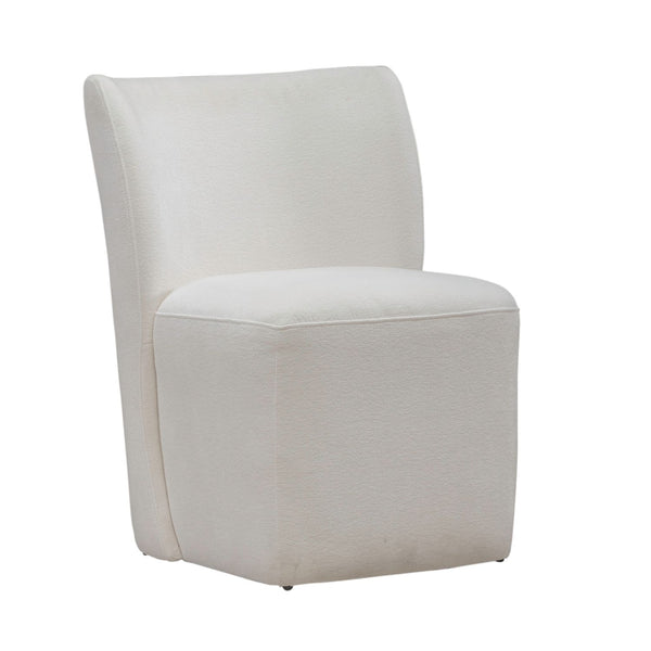 Accent Dining Chair w/ Casters - Ivory - 728-ADC90-IV