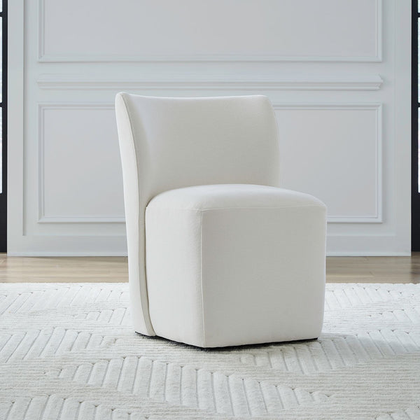 Accent Dining Chair w/ Casters - Ivory - 728-ADC90-IV