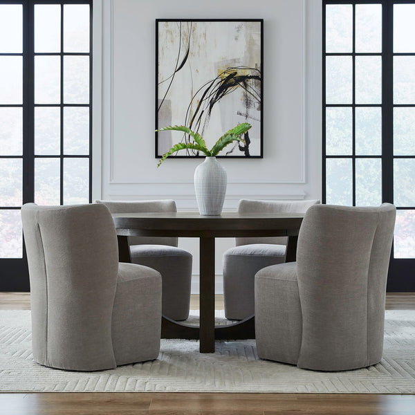 Accent Dining Chair w/ Casters - Truffle - 728-ADC90-TR