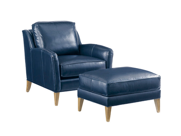 Coconut Grove Leather Ottoman