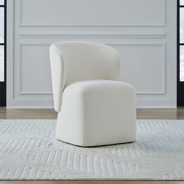 Accent Dining Chair w/ Casters - Ivory - 730-ADC90-IV