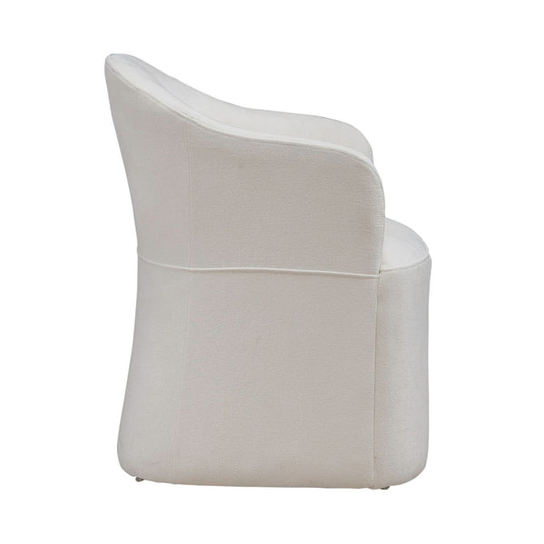 Accent Dining Chair w/ Casters - Ivory - 731-ADC90-IV