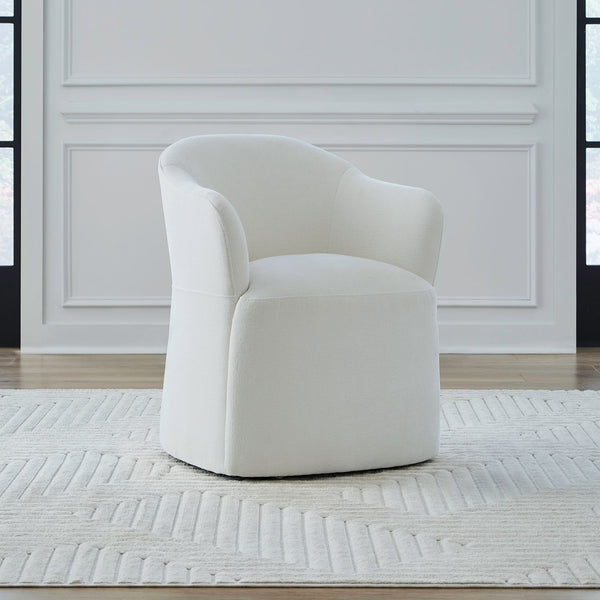 Accent Dining Chair w/ Casters - Ivory - 731-ADC90-IV