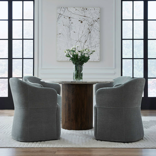 Accent Dining Chair w/ Casters - Sapphire - 731-ADC90-SP