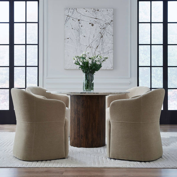 Accent Dining Chair w/ Casters - Wicker - 731-ADC90-WK