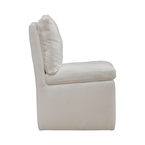 Accent Dining Chair w/ Casters - Ivory - 733-ADC90-IV
