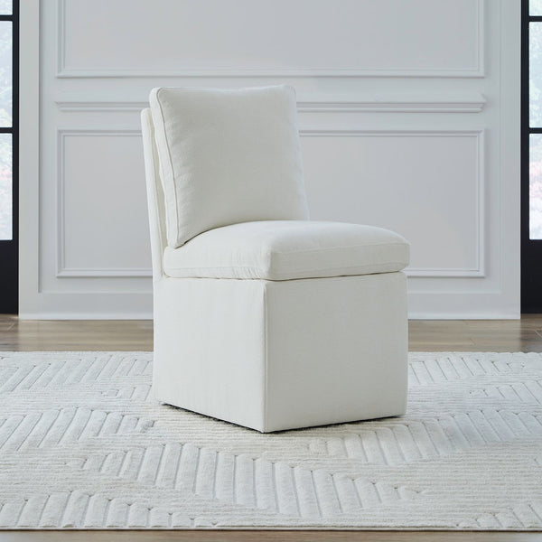 Accent Dining Chair w/ Casters - Ivory - 733-ADC90-IV
