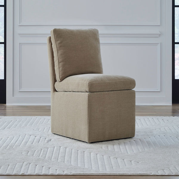 Accent Dining Chair w/ Casters - Wicker - 733-ADC90-WK