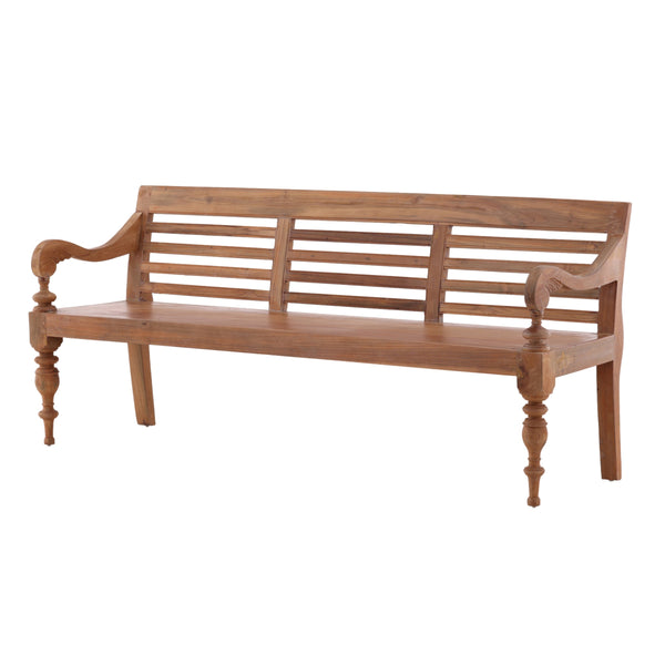 Antique Plantation Grown Teak Bench - 64389