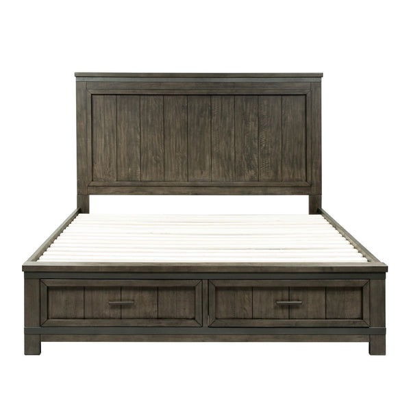 Thornwood Hills King Two Sided Storage Bed, Dresser & Mirror, Night Stand - 759-BR-K2SDMN