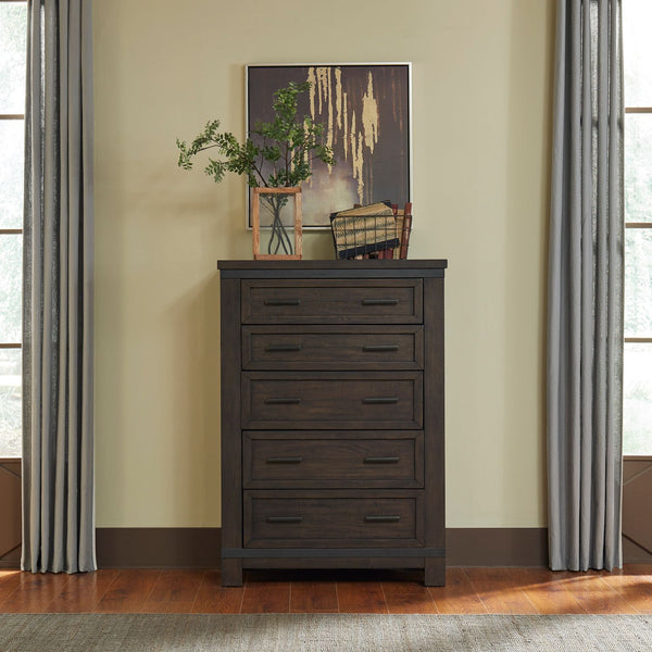 Thornwood Hills King Bookcase Bed, Dresser & Mirror, Chest - 759-BR-KBBDMC