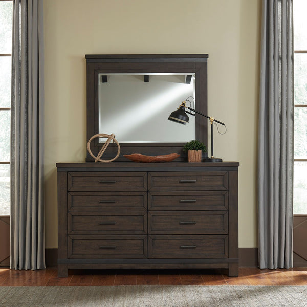 Thornwood Hills King Bookcase Bed, Dresser & Mirror, Night Stand - 759-BR-KBBDMN