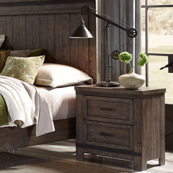 Thornwood Hills Queen Bookcase Bed, Dresser & Mirror, Night Stand - 759-BR-QBBDMN