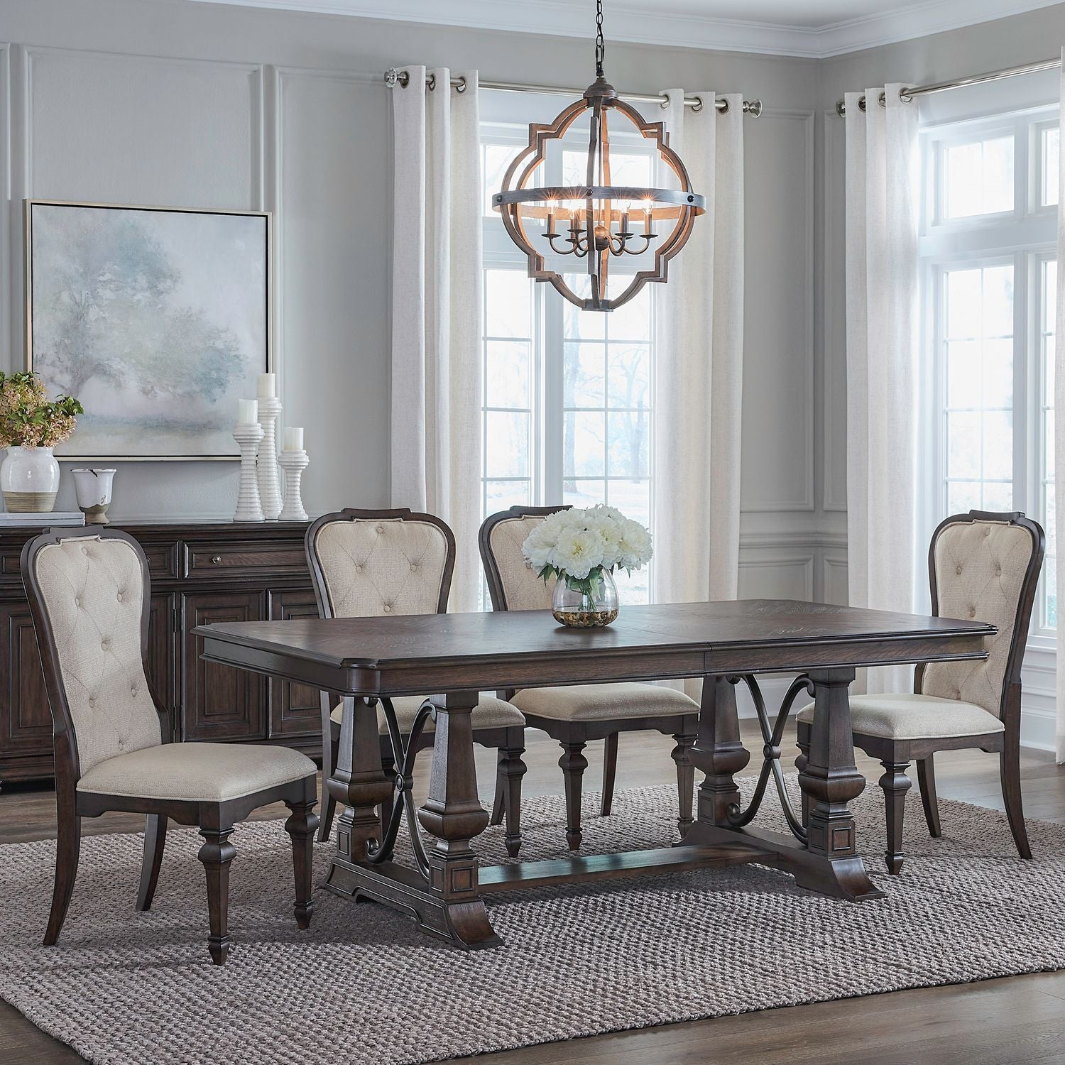 Provence Park Opt 5 Piece Trestle Table Set