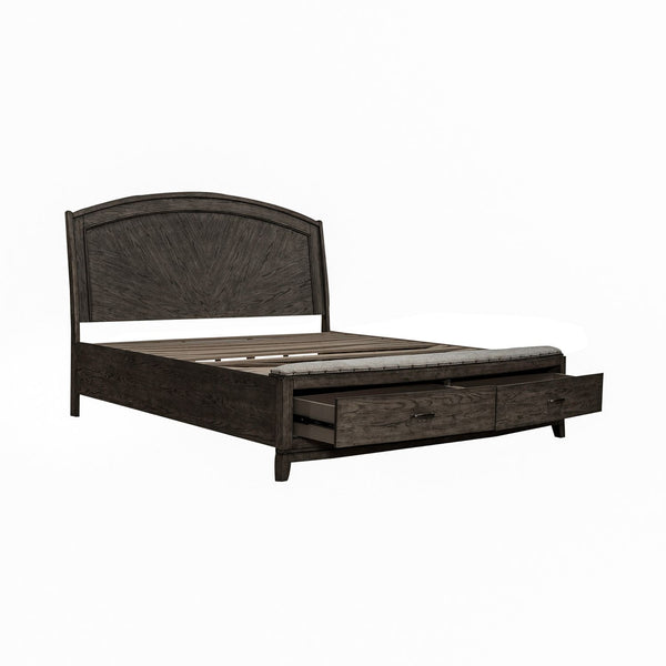 Avalon King Panel Storage Bed - 805B-BR-KPBS