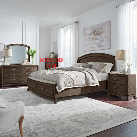 Avalon King Panel Storage Bed, Dresser & Mirror, NS