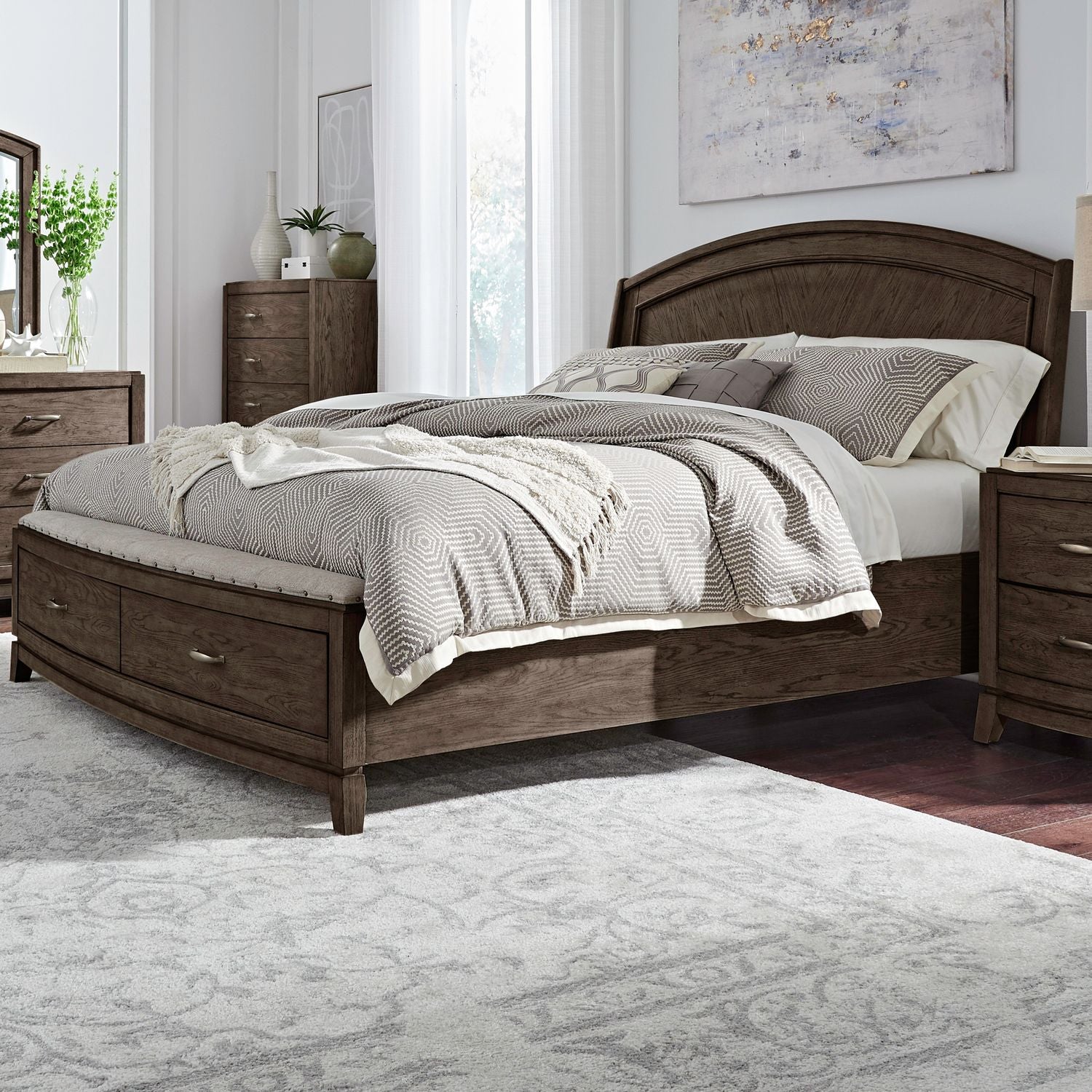 Avalon Queen Panel Storage Bed