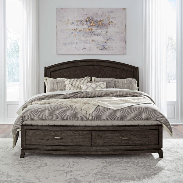Avalon Queen Panel Storage Bed - 805B-BR-QPBS