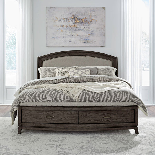 Avalon Queen Uph Storage Bed - 805B-BR-QUS