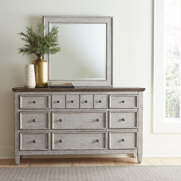 Heartland King Panel Bed, Dresser & Mirror, Chest - 824-BR-KPBDMC