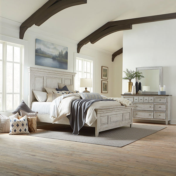 Heartland Queen Panel Bed, Dresser & Mirror - 824-BR-QPBDM