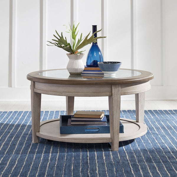 Heartland Round Ceiling Tile Cocktail Table - 824-OT1012