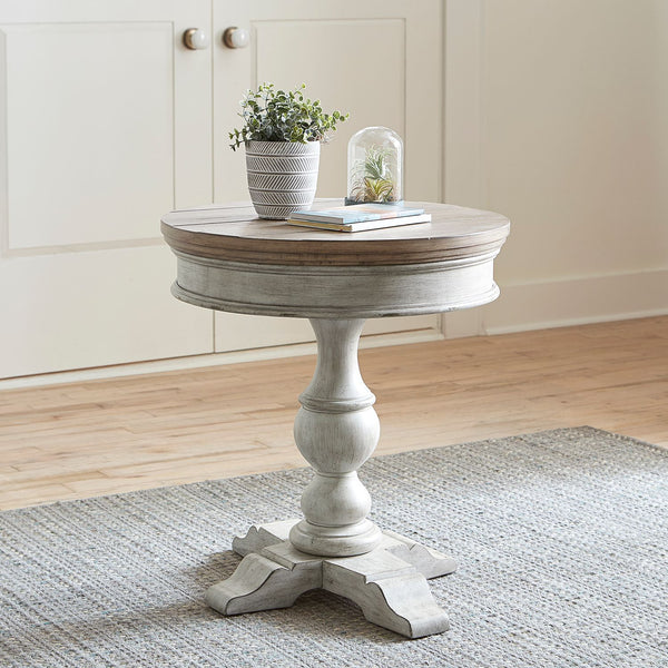 Heartland Round Pedestal Chair Side Table - 824-OT1022
