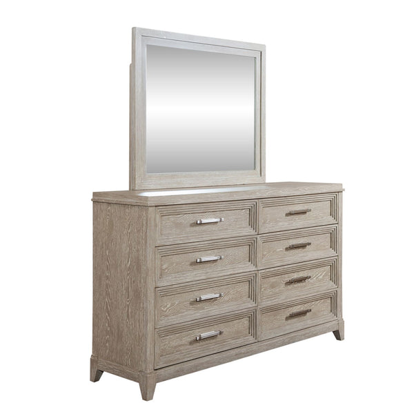 Belmar King California Upholstered Bed, Dresser & Mirror, Night Stand