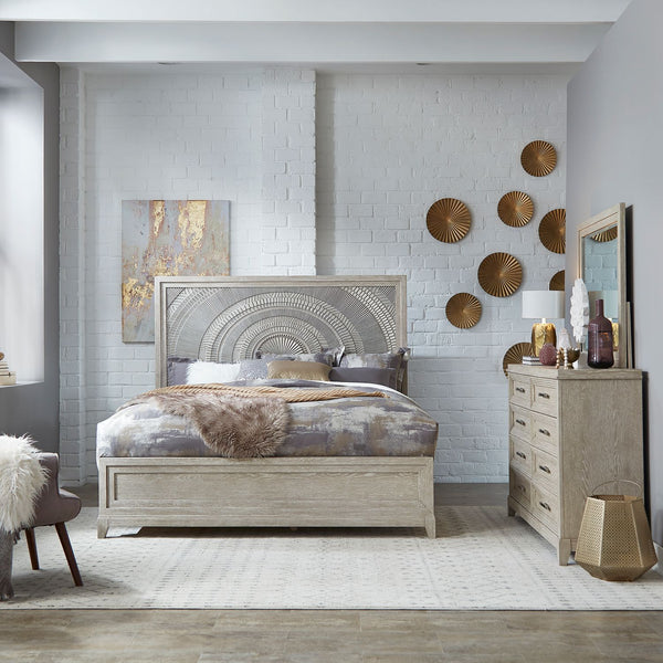 Belmar King California Panel Bed, Dresser & Mirror - 902-BR-CPBDM