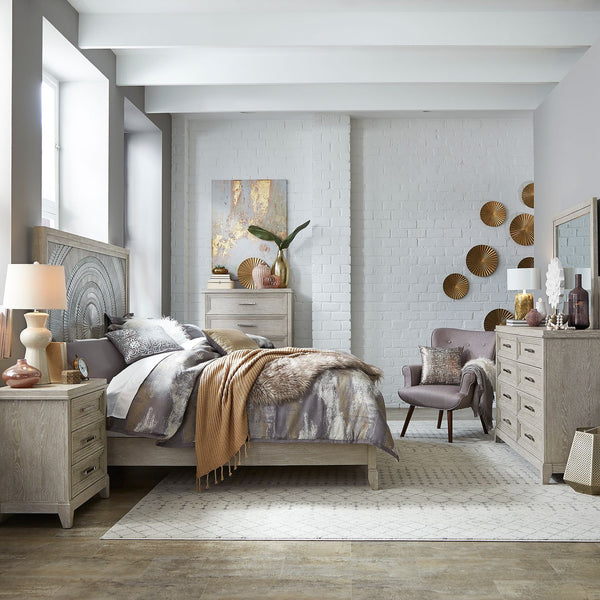 Belmar King Panel Bed, Dresser & Mirror, Chest, Night Stand