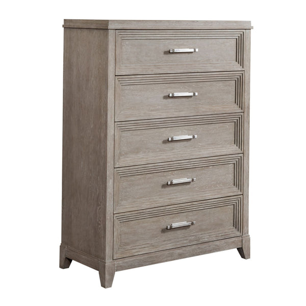 Belmar King Uph Bed, Dresser & Mirror, Chest, Night Stand - 902-BR-KUBDMCN