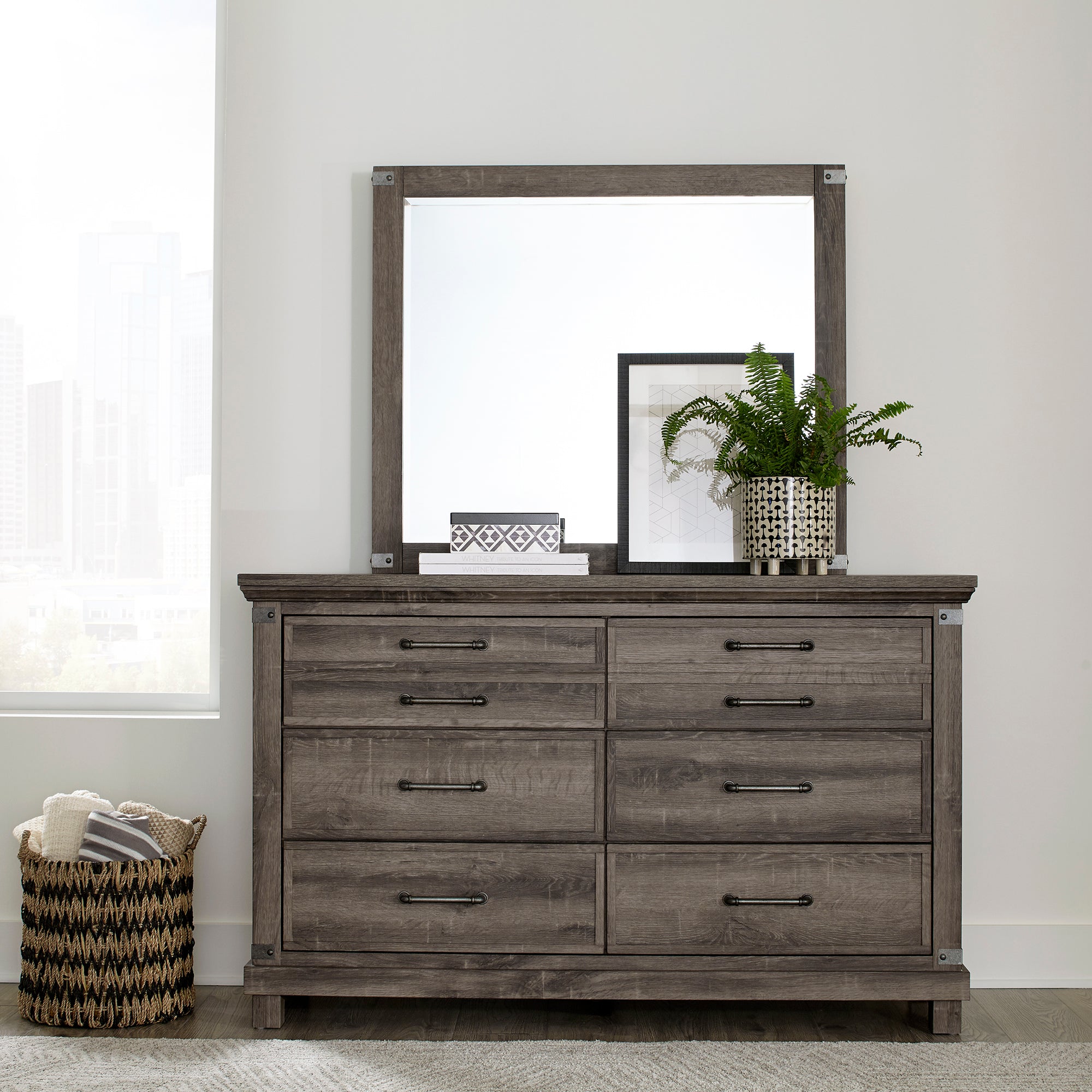 Lakeside Haven 903-BR-DM Dresser & Mirror