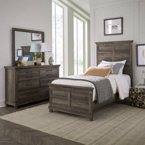 Lakeside Haven 903-BR-OFPBDM Opt Full Panel Bed, Dresser & Mirror