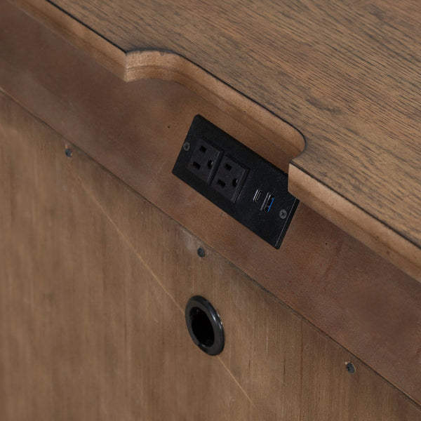 Carolina Park 2 Door Bedside Chest w/ Charging Station