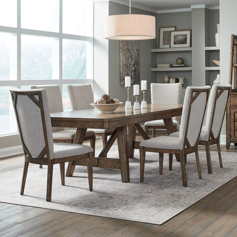 Carolina Park 7 Piece Trestle Table Set