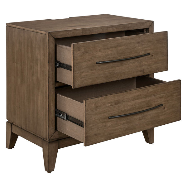 Shaker Lakes Nightstand w/ Charging Station - 936-BR61