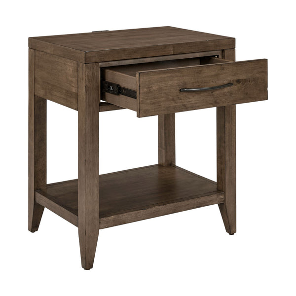 Shaker Lakes Open Nightstand w/ Charging Station - 936-BR62
