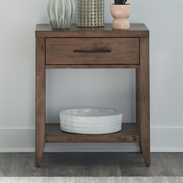 Shaker Lakes Open Nightstand w/ Charging Station - 936-BR62